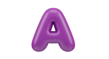 purple letter a