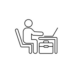 Employee icon outline editable stroke line drawing eps.