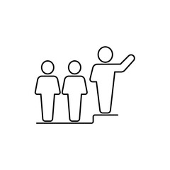 Leadership icon outline editable stroke line drawing eps.