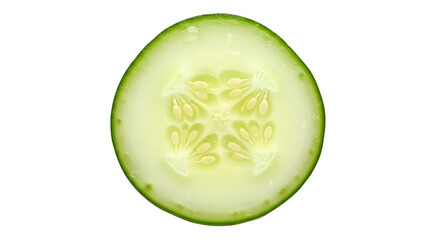 cucumber slices isolated on white background