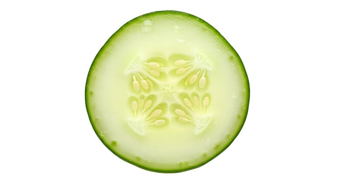 cucumber slices isolated on white background