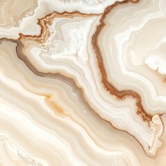 Fototapeta premium Agate slice with swirling light, brown, and tan patterns