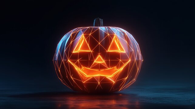 Neon Geometric Jack-o’-Lantern.
