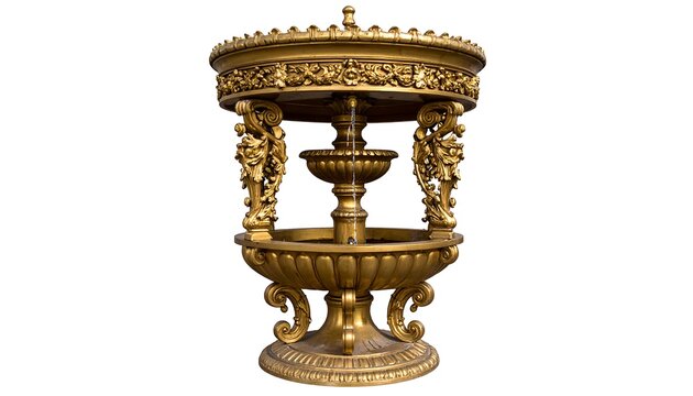Ornate golden fountain