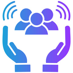 Social Awareness glyph gradient icon