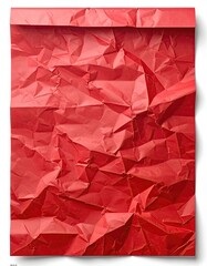 Crumpled sheet of vibrant red paper