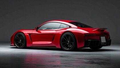 red sports car on black