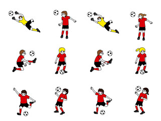 サッカー　イラスト