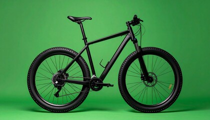 bicycle on a green background