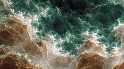 Abstract Fractal Wavy Ocean or Geological Seamless Texture