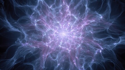 Fototapeta premium Dynamic abstract energy field with swirling light and fractal patterns