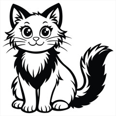 Cat black vector. cat silhouette vector. Cat collection. cat silhouette on white background. Cat concept,Cat cartoon,Cat clipart, Cat icon, Cat art, Cat topics, Cat doodle 