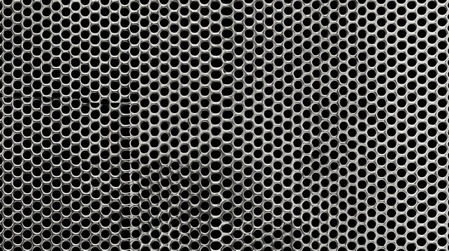 Seamless Laser Cut Perforated Metal Hexagonal Grid Texture Background - Powered by Adobe