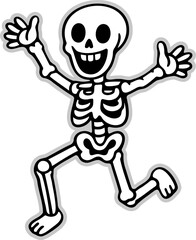 skeleton cartoon