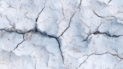 Close up of dry cracked permafrost earth surface as a seamless texture.
