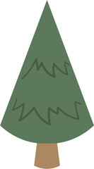 cute flat pine tree illustration