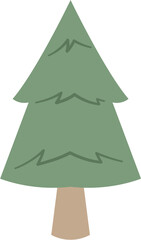 cute flat pine tree illustration