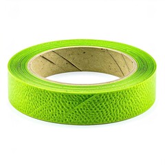 Bright lime green textured tape roll on light beige backing