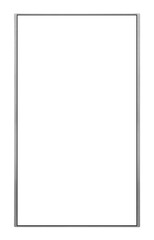 Photo banner display white steel frame. The design is clean and contemporary, featuring a large, rectangle banner area with a thin black border and center transparent space