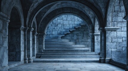 Fototapeta premium Stone hallway interior
