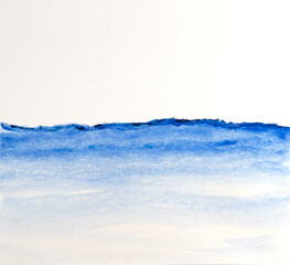 A background depicting the feel of the sea painted with watercolors on roughly torn paper.