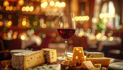 Wine and cheese platter in a restaurant (2)