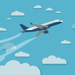 airplane flying over the clouds