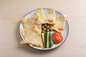 Man'ouché fromage plat traditionnel Libanais