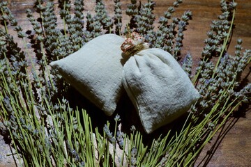 Lavender Pouch, Dry Lavender, Flower, Background