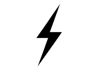 A simple, bold, black lightning bolt icon on a transparent background. background removed