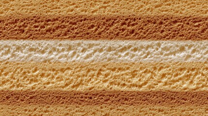 Seamless Texture of Brown and White Layered Sponge Cake Slices