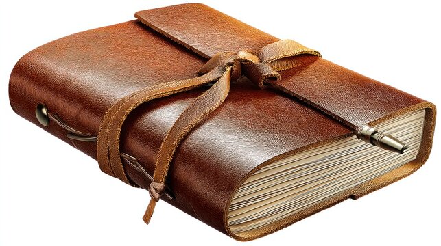 Warm brown breathwork journal with ribbon bookmark reflective and peaceful for personal development products