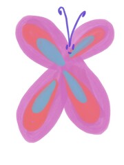 Butterfly Illustration Cute Colorful