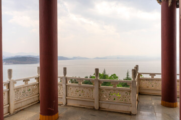 Luoquan Pagoda with blue sky in Dali, China