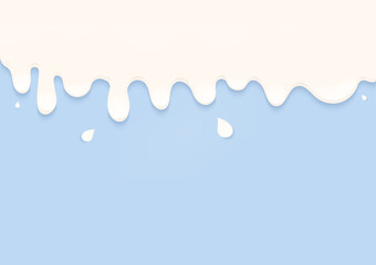 Milk melting on blue background