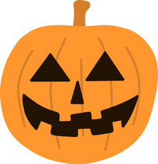할로윈 호박 잭오랜턴 표정 드로잉 아이콘(halloween pumpkin face drawing icon)
