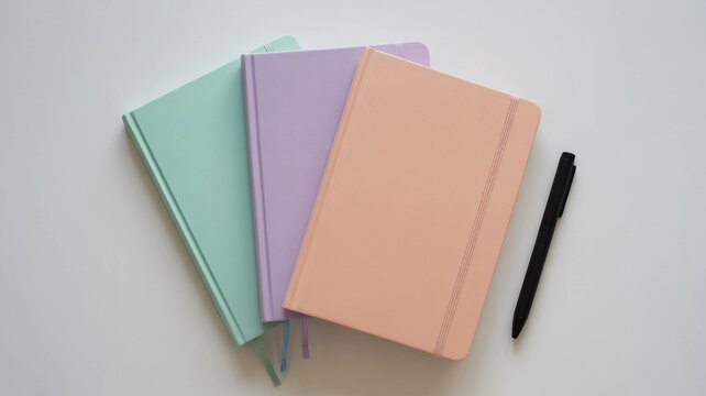 notebook and pen on the table - Powered by Adobe