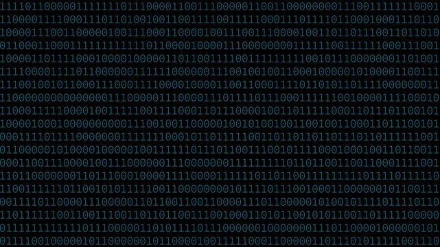 Binary code digital abstract background featuring streams of white ones and zeros on a black screen, representing data, programming, encryption, coding, machine language, algorithms. - Powered by Adobe