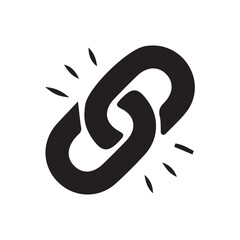 Simple Chain Link Icon. Vector illustration eps 10