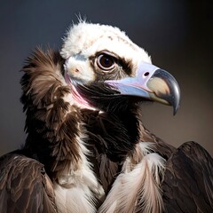 Close-up vulture portrait