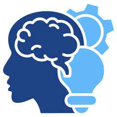 Critical Thinking glyph color icon