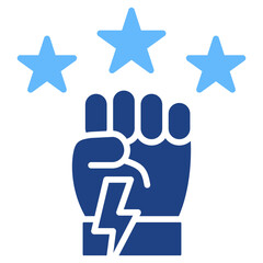 Empowerment glyph color icon