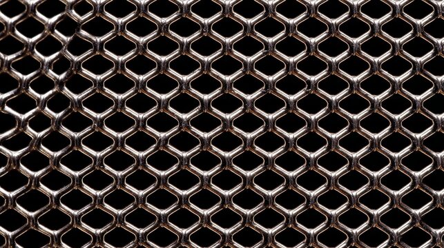 Close Up of Metallic Microphone Grill Mesh Seamless Texture - Powered by Adobe