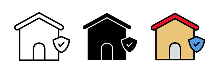 House insurance icon vector house protection icon.  illustrations for graphic design.