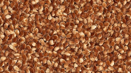 Full frame shot of numerous flax seeds, presenting a detailed seamless background.
