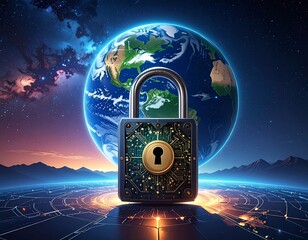 Earth secured by digital lock
