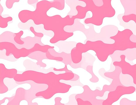 Abstract pink and white camouflage pattern (2)