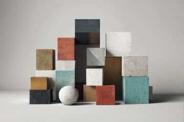 wooden blocks on a white background