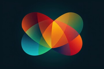 Colorful Abstract Shape: A captivating display of abstract forms and vibrant colors, harmoniously blended in a dynamic visual composition that evokes a sense of modern artistry.