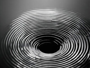 black and white abstract tunnel